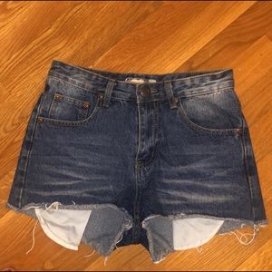 Distressed Blue Denim Shorts Size 4